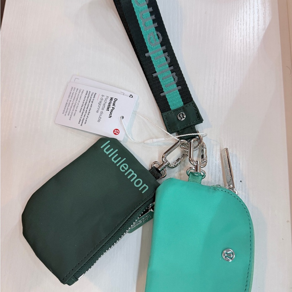 Lululemon Teal and Green Wristlet Duo